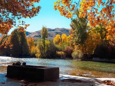 تصویر ۱ - خانه ویلایی ساحل زاینده رود چم حیدر در  باغ بهادران