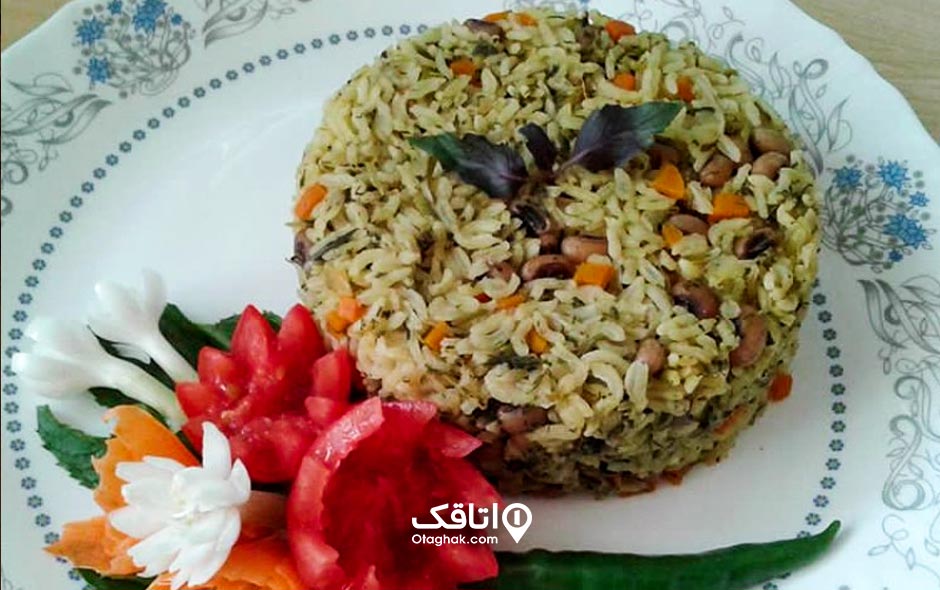 لوبیا پلو شیرازی