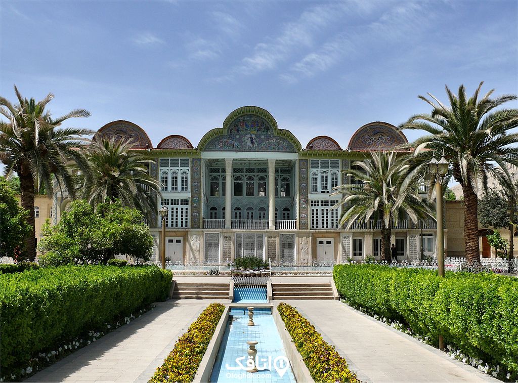 نمای روبه رویی ساختمان باغ ارم شیراز 