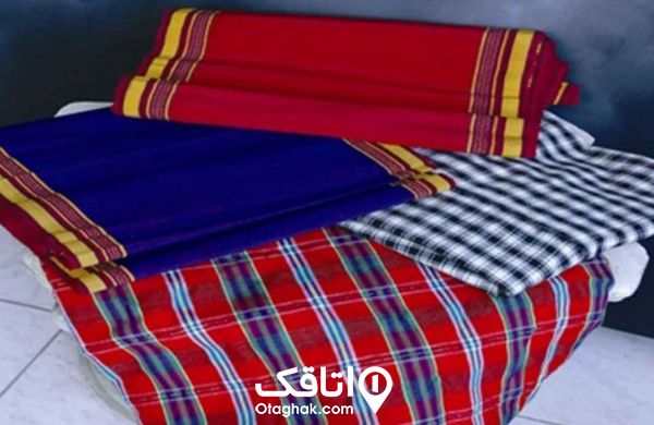شال دستبافت ساده و با طرح چهارخانه، صنایع دستی فومن
