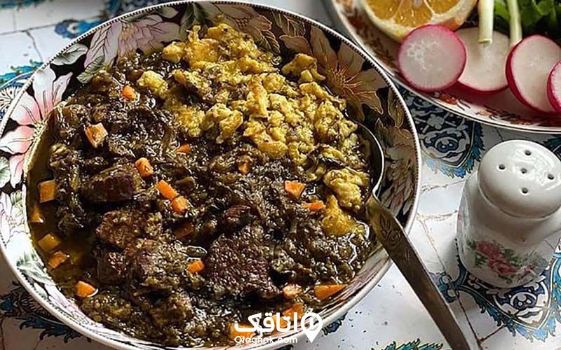 خورشت اسپناساک، از خورشت‌های اصیل و خوشمزه مازندران است