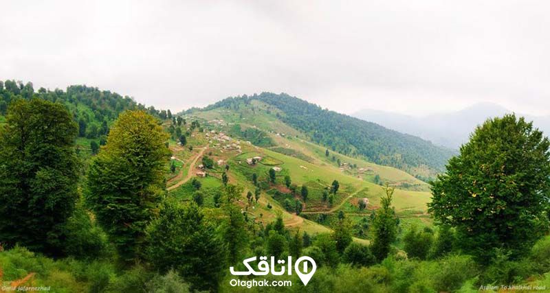 نمای کوهستان و جنگل شهر تالش