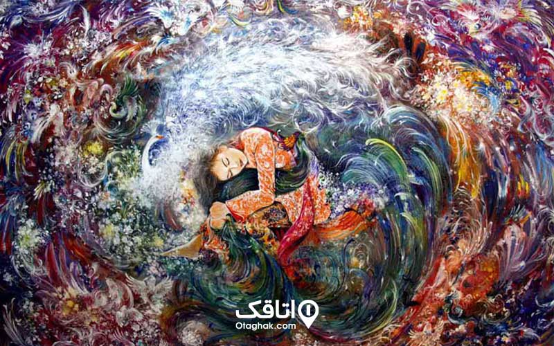 نقاشی مینیاتوری از سوغا و صنایع دستی صومعه سرا