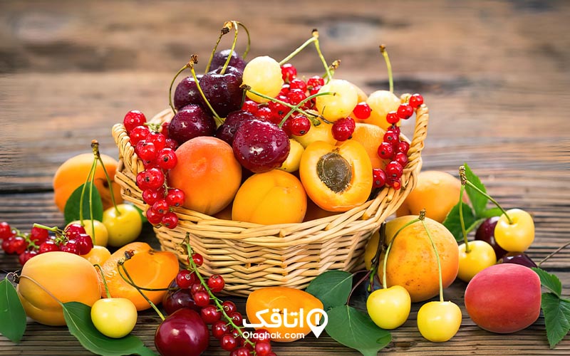 سبدی از میوه و مرکبات تازه از محصولات خلیل شهر
