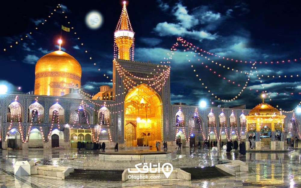 حرم امام رضا در شب