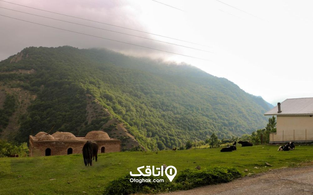 طبیعت ییلاق مریان با هوای ابری