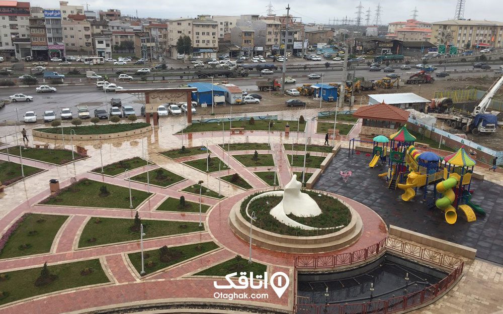 نمایی از مرکز استان، شهر ساری از بالا