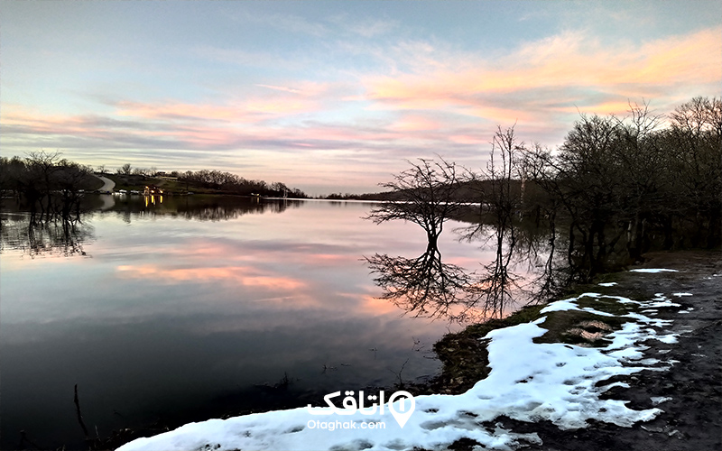 دریاچه سقالکسار در زمستان