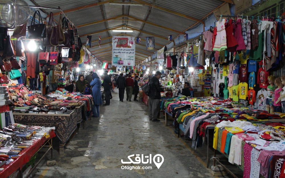 نمایی از داخل بازارچه مرزی اینچه برون گنبد کاووس