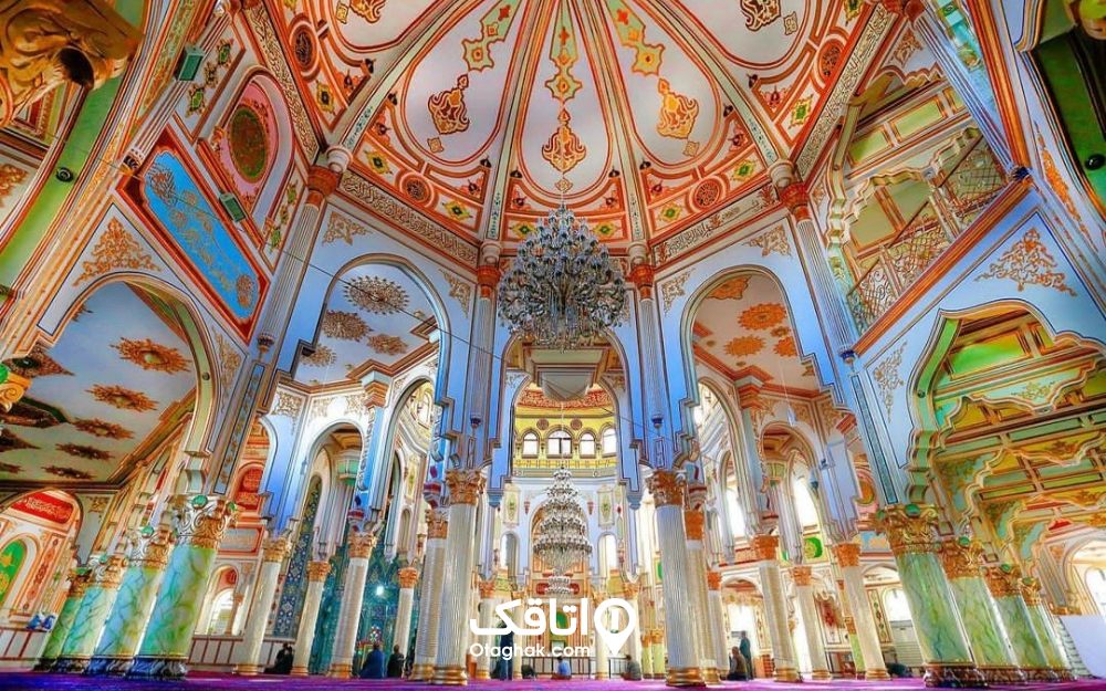 نمایی از معماری داخلی مسجد جامع شافعی کرمانشاه
