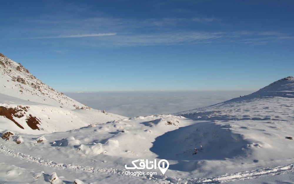 نمایی از دشت میشان در یک روز زمستانی