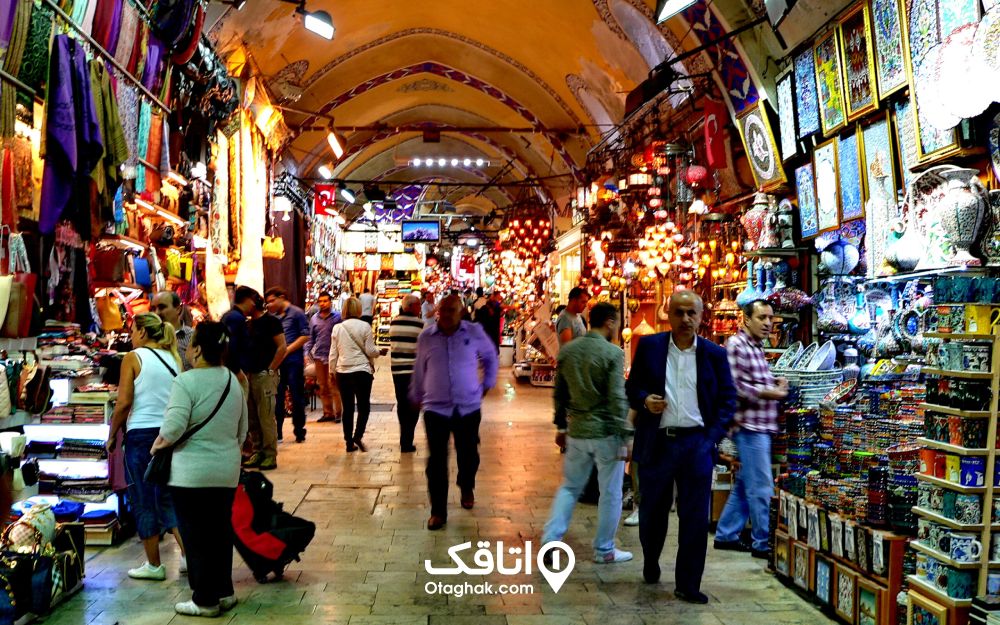 نمایی از داخل بازار بزرگ استانبول