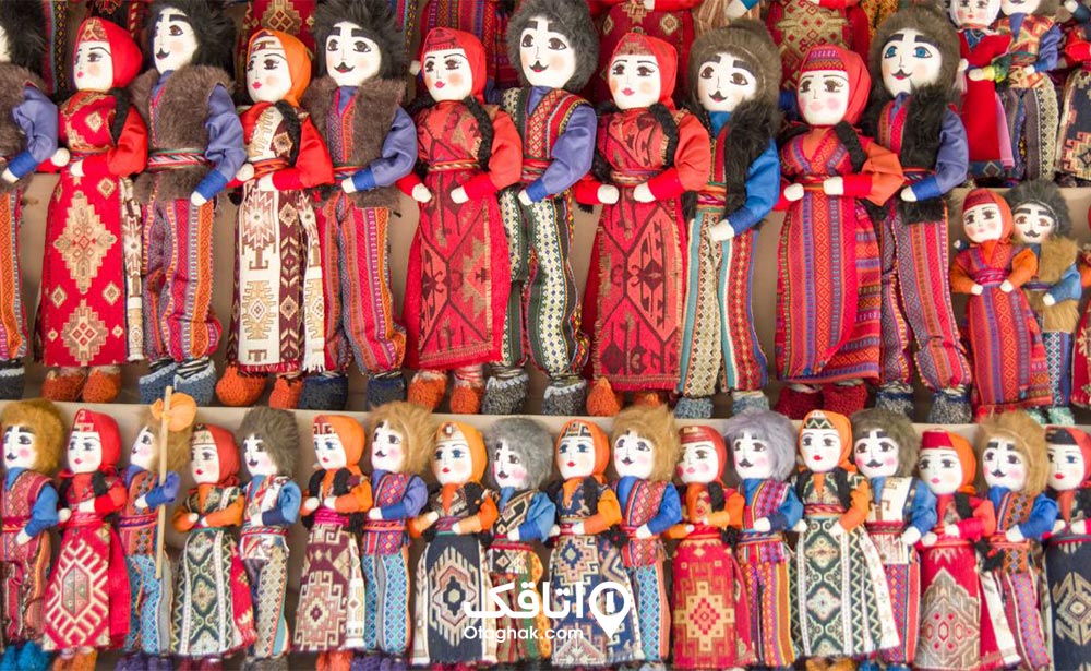 نمایی از چند عروسک پارچه‌ای ارمنی