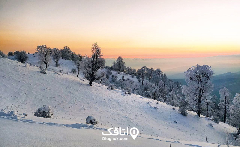 یک غروب زمستانی در شهر زیبای چابکسر