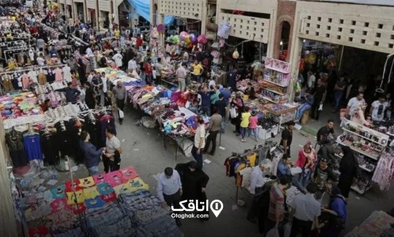 بازار ته لنجی های بوشهر از نمای بالا