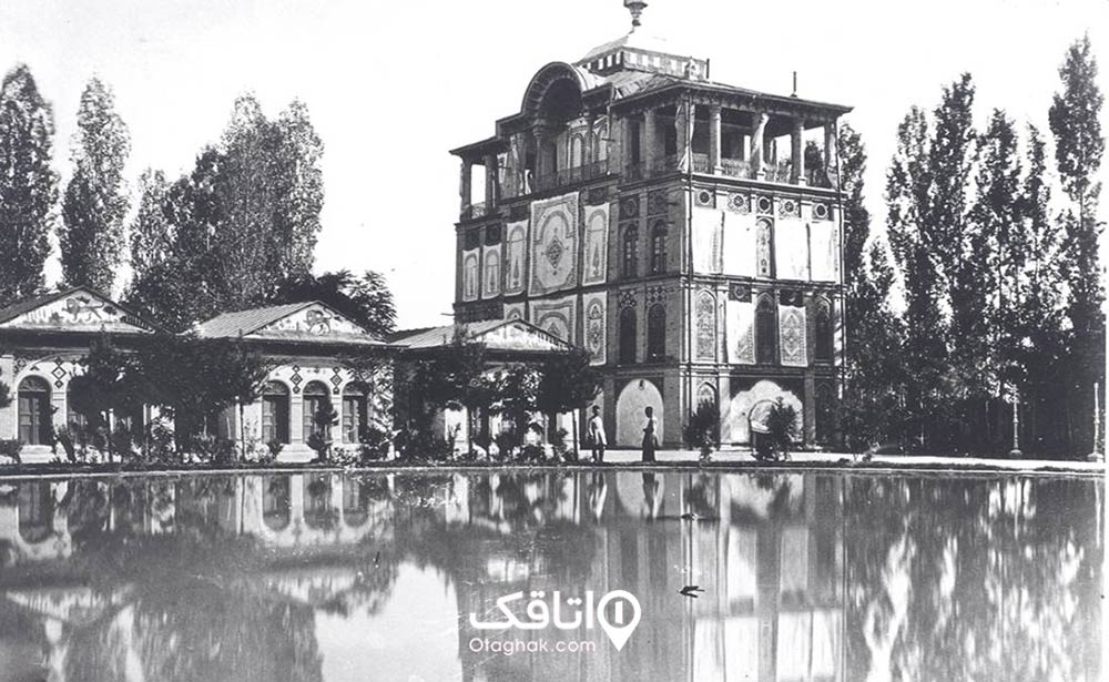 ساخت عمارت عشرت آباد (کلاه فرنگی) به سال 1291 قمری باز میگردد.